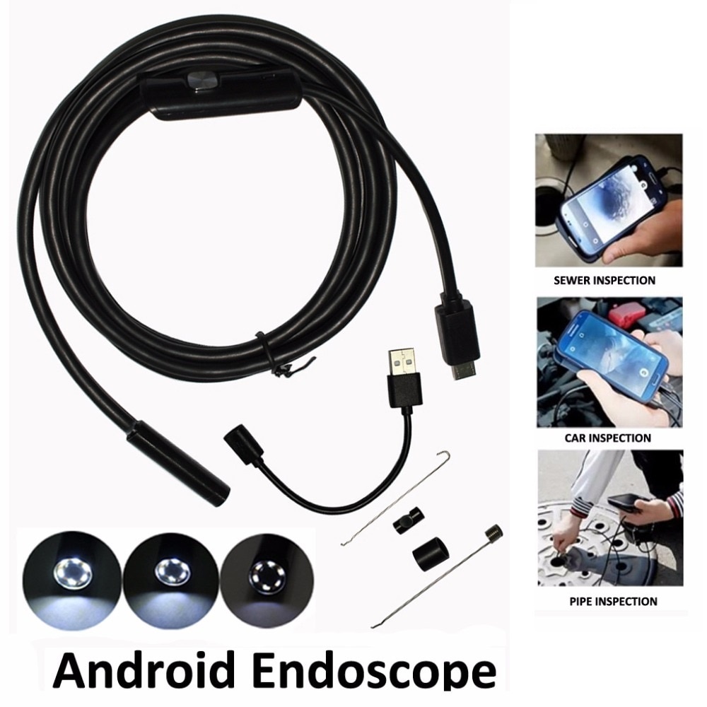 activity Allergic pit Camera Endoscop Foto/ Video Cu Cablu 2M Waterproof, Pentru Android Si Pc